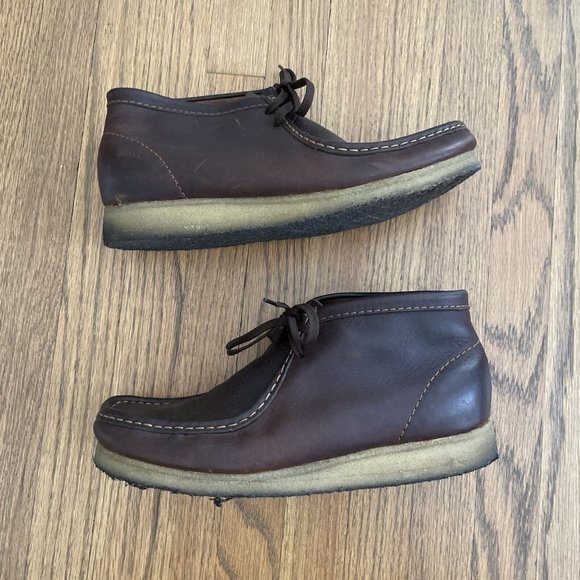 Clarks Wallabee Beeswax Brown Leather Casual Shoe Mens Sz 11